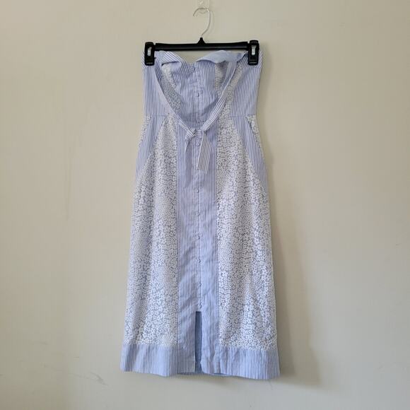 BCBGMAXAZRIA Lace-inset Striped Sundress size 2 - Picture 3 of 8